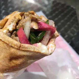 Chicken shawarma with jalapeños!!!