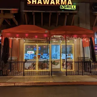 the outside of shawarma grill