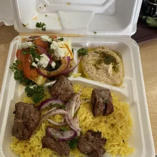 Beef kabob Plate