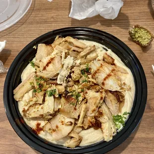 Chicken Schwarma hummus