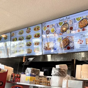 menus on the wall