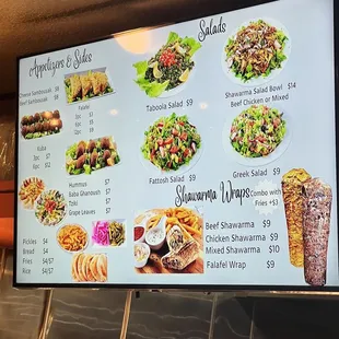 Menu items