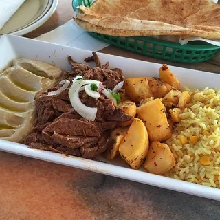 Beef Shawarma Plate with 2 Sides