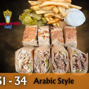 a pile of sandwiches and fries