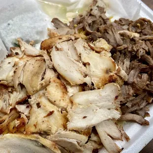 chicken and beef shawarma