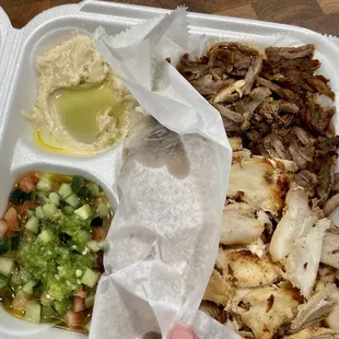 mixed shawarma plate