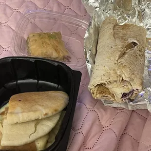 Chicken Shawarma Wrap Arayes Cheese Baklava