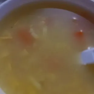 Lemon chicken rice soup