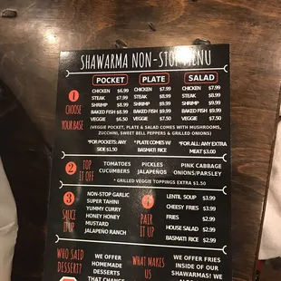 Great menu.