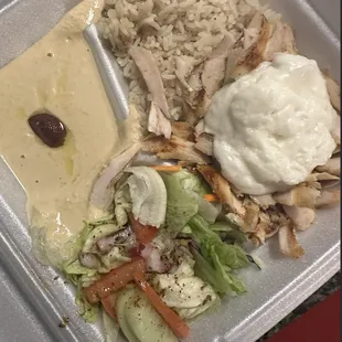 Chicken Shwarma Plate