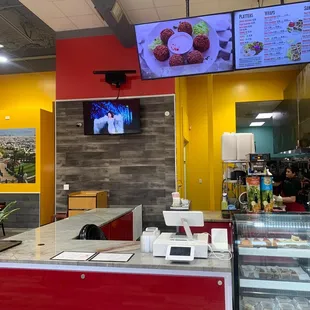 the interior of a restaurant