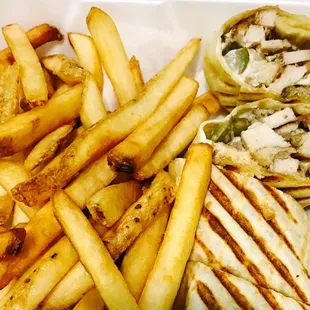 Chicken shawarma meal