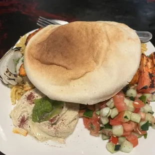 Chicken Shish Tawook Plate with pita