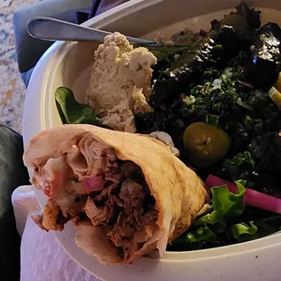 Mixed shwarma tabouli