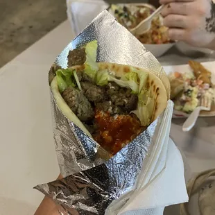 Need and lamb gyro (brown people spicy)