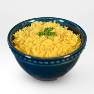 a bowl of yellow rice