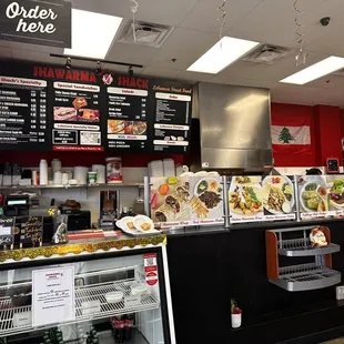 menus and food items