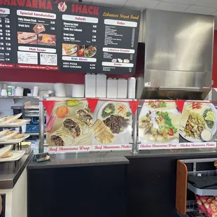 Inside walk up counter