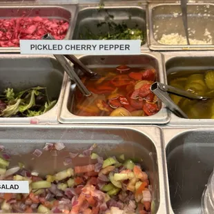 a variety of salads