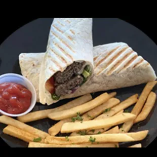 Kofta Kabab with fries