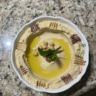 Homemade hummus