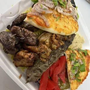 Mixed grill kebab amazing delicious