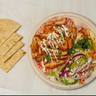 Chicken shawarma plate