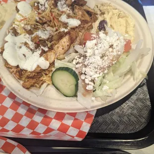 Chicken shawarma plate