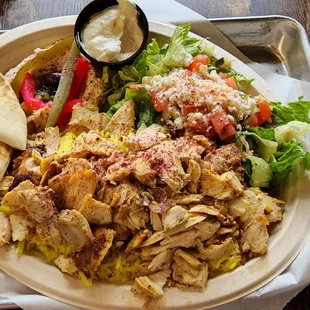 Chicken shawarma plate