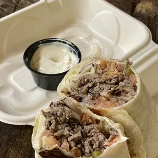 Beef and Lamb Shawarma wrap