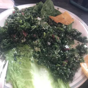 Tabbouleh! Hands down, the best tabbouleh we've ever had. So delicious.