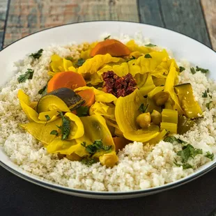 a bowl of rice and vegetables