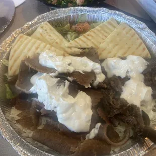 Shawarma Beef &amp; Gyro bowl