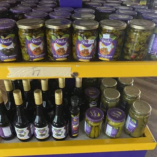 I bought wild pickles and olives for our next happy hour.