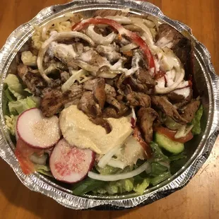 Chicken shawarma bowl