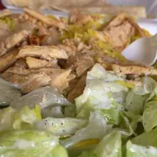 a close up of a plate of food