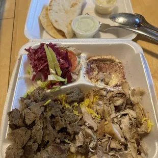 BYO Bowl -half gyro meat half shawarma