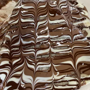 Chocolate banana dessert crepe