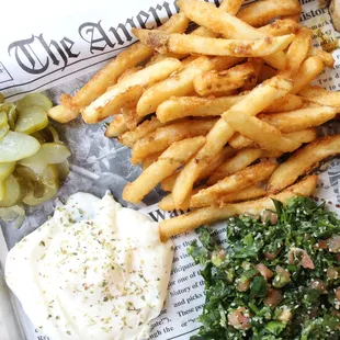 a sandwich and french fries