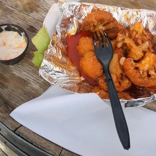 Buffalo cauliflower wings