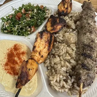 Jake's Special - 2 Skewers 1 Chicken &amp; 1 Kafta Skewer