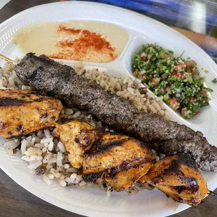 Jake's Special - 2 Skewers 1 Chicken &amp; 1 Kafta Skewer