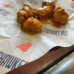 Boneless wings in Carolina Tangy Gold