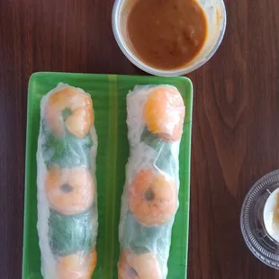 Spring Rolls with peanut sauce