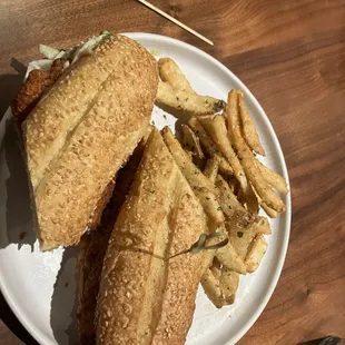 Walleye and truffle fries