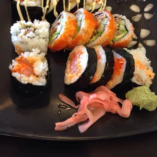 (Top to bottom) little mermaid, spider roll and love roll. Little mermaid was the best out of the three.