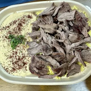 Shawarma with hummus