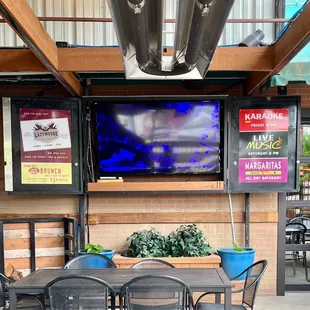 Patio's BIG tv