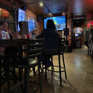 Indoor seating with karaoke