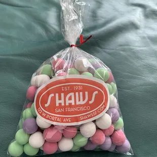 Mint wrapped in chocolate in a candy shell. Delicious.